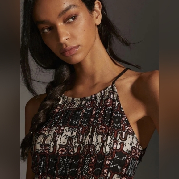 NWOT Anthropologie BHANUNI by JYOTI Tiered Maxi Dress Size 2P - Picture 6 of 7